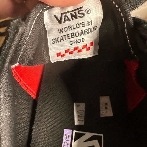 Vans Men's Checkered Sneakers - Black and White - Picture 4 of 8